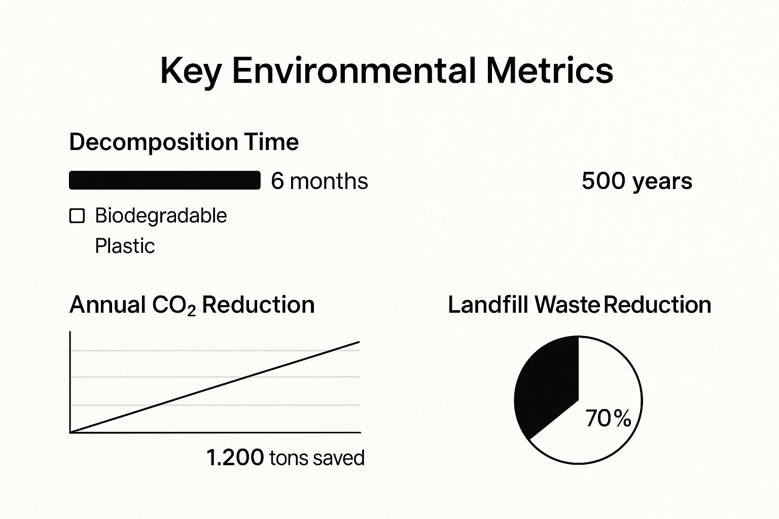 Infographic about biodegradable food containers