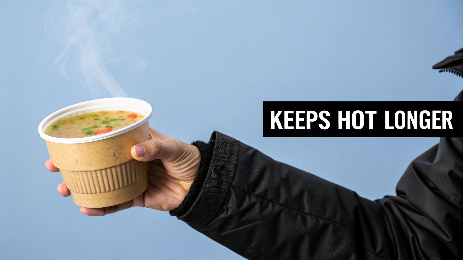 Image of soup containers