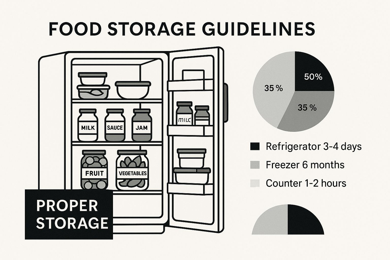 Infographic about ways to minimize food waste