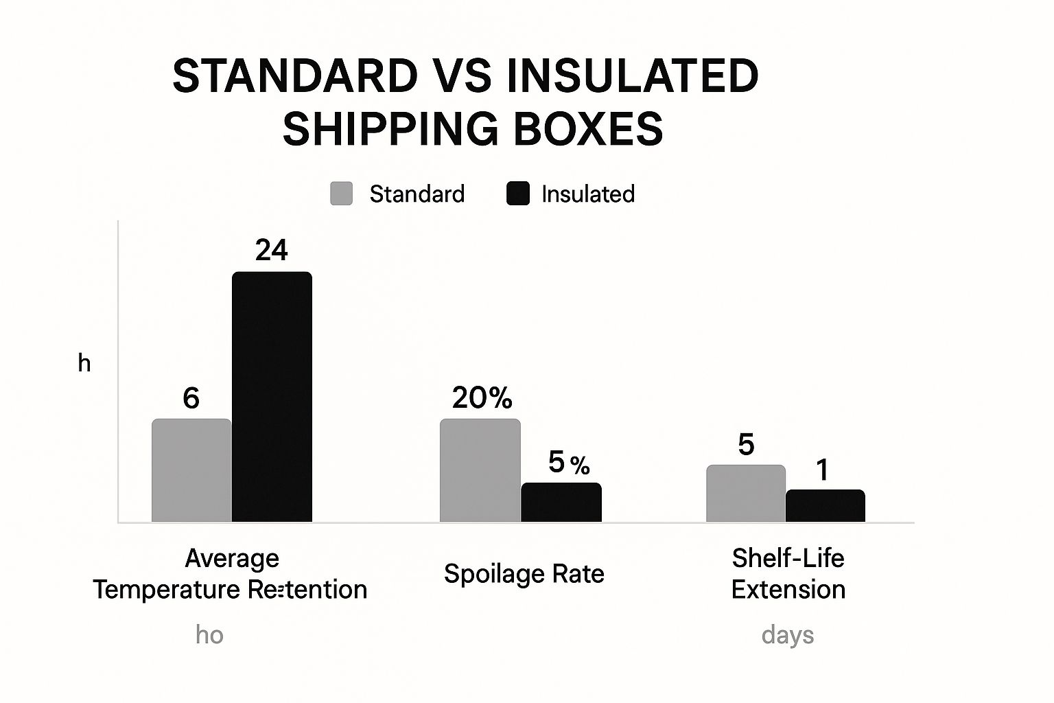 Infographic about insulated shipping boxes for food