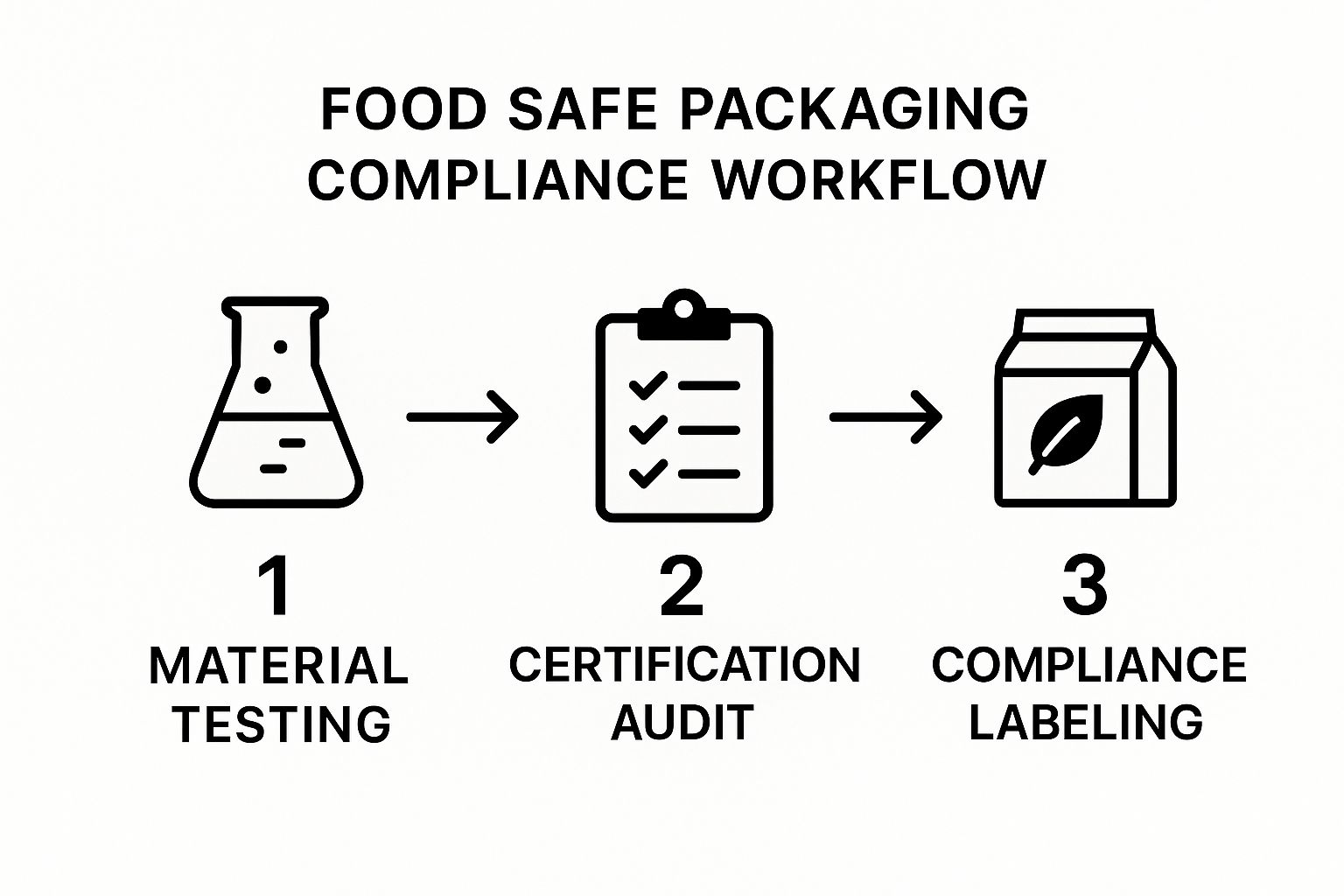 Infographic about food safe packaging