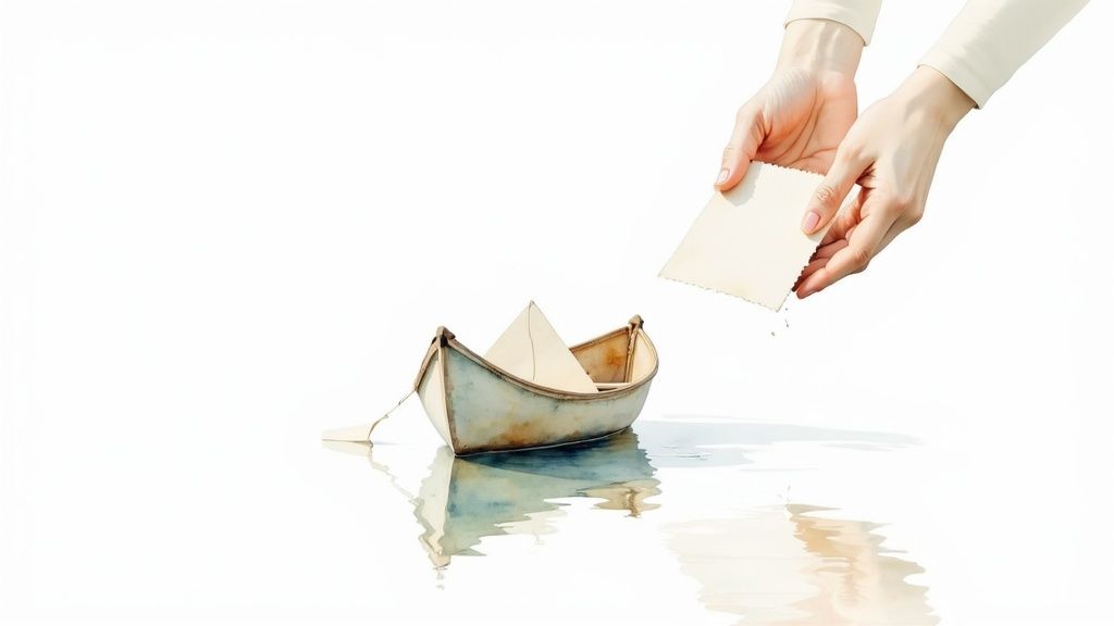 Wieder lebensfreude finden: ein sanfter leitfaden zurück zu dir Eine person sitzt auf einem steg am wasser und schaut in die ferne, während die sonne untergeht.