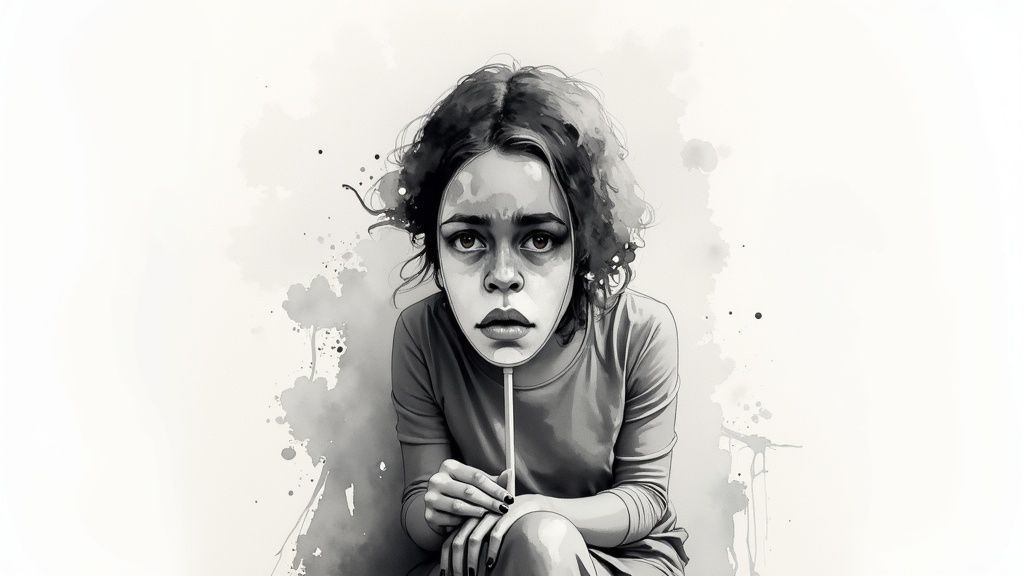 Eine person blickt nachdenklich aus einem fenster, symbolisiert reflexion und den beginn der erkenntnis.