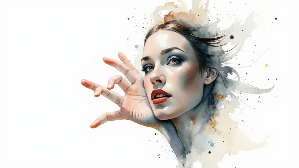 Eine nahaufnahme von fäden, die von unsichtbaren händen gezogen werden, symbolisiert die subtile manipulation.