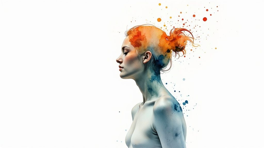 Ängste verstehen und überwinden: dein weg zu mehr innerer stärke Eine frau sitzt ruhig und praktiziert eine atemübung, um ihre angst zu bewältigen.