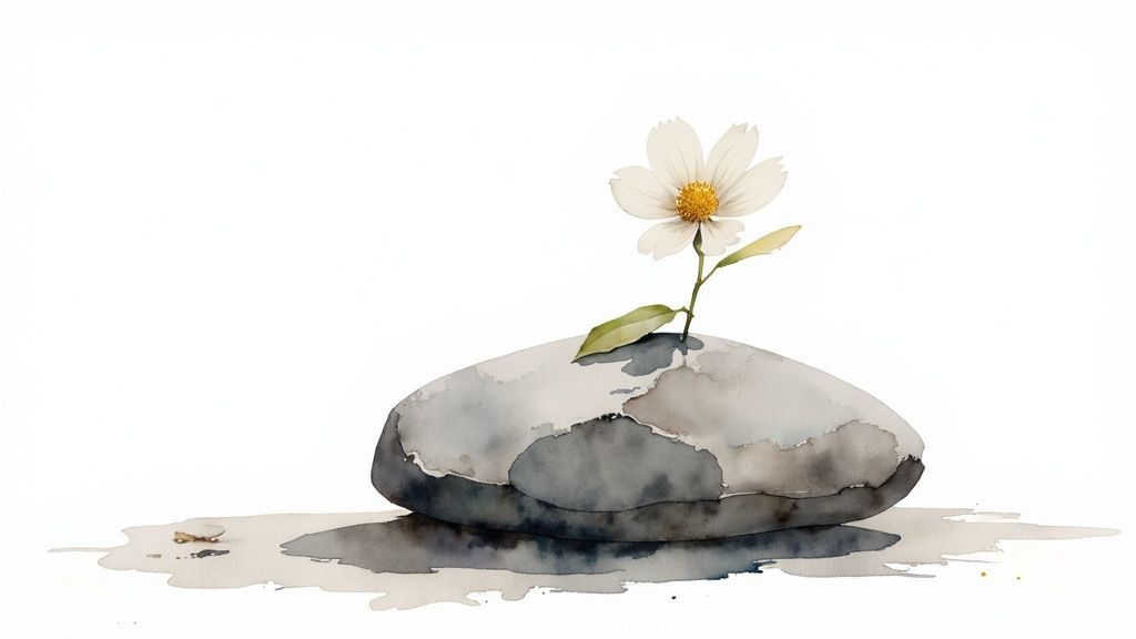 Eine frau sitzt in einer ruhigen, natürlichen umgebung und strahlt innere balance und stärke aus, symbolisch für den schutz ihrer energie.