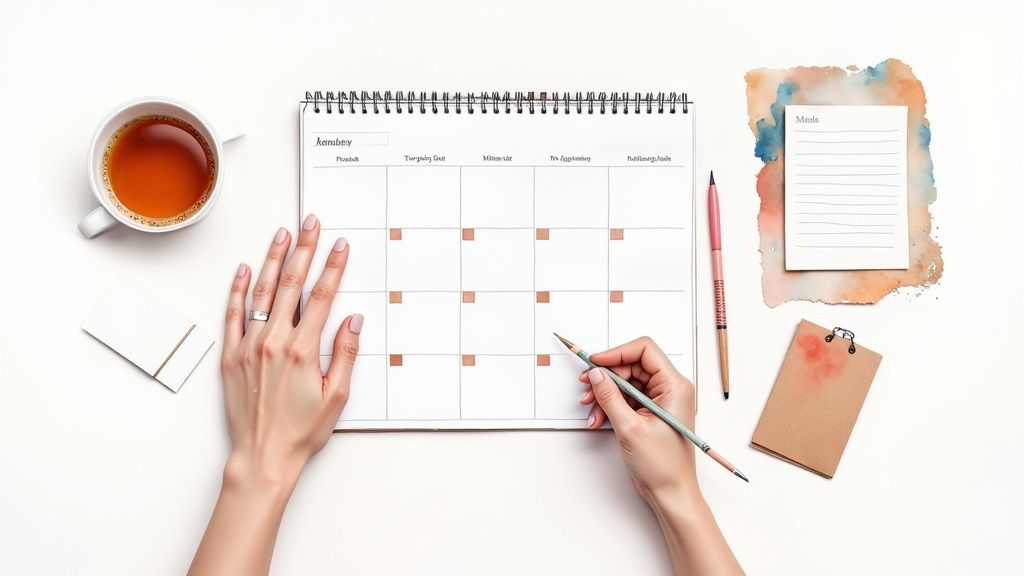 Wie setze ich grenzen: ein akt der selbstliebe für mehr innere balance Eine person steht ruhig am ufer und blickt auf einen nebligen see, was innere ruhe und balance symbolisiert.