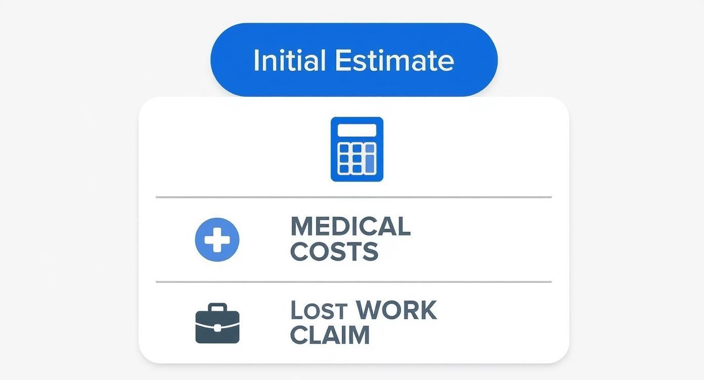 Infographic about personal injury calculator