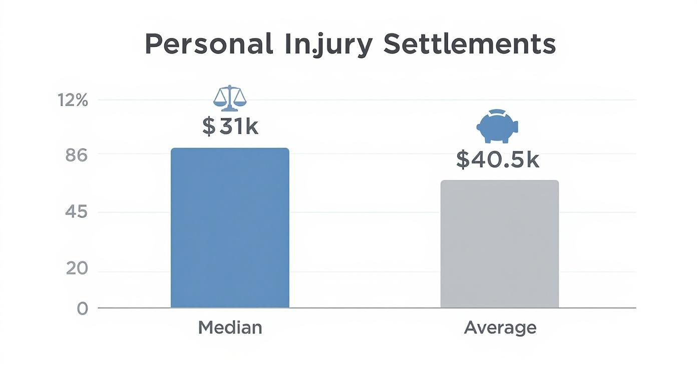 Infographic about average personal injury settlement
