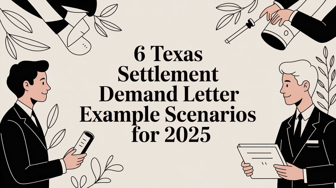6 Texas Settlement Demand Letter Example Scenarios for 2025