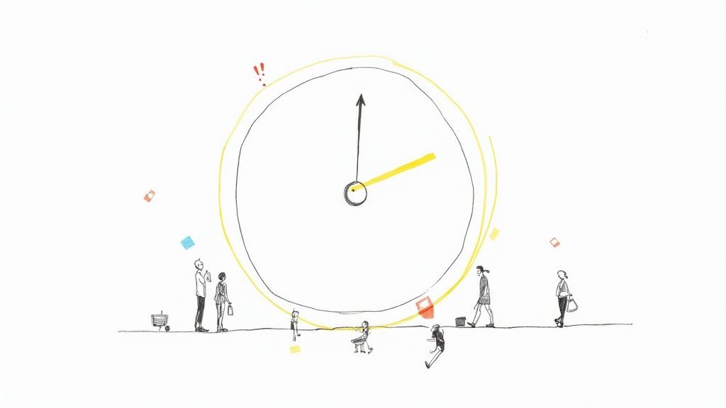 An orange and black customizable countdown clock showing the remaining time for a special offer