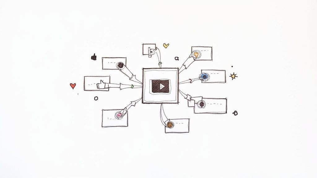 A person analyzing Facebook engagement metrics on a tablet screen, showing graphs and charts.
