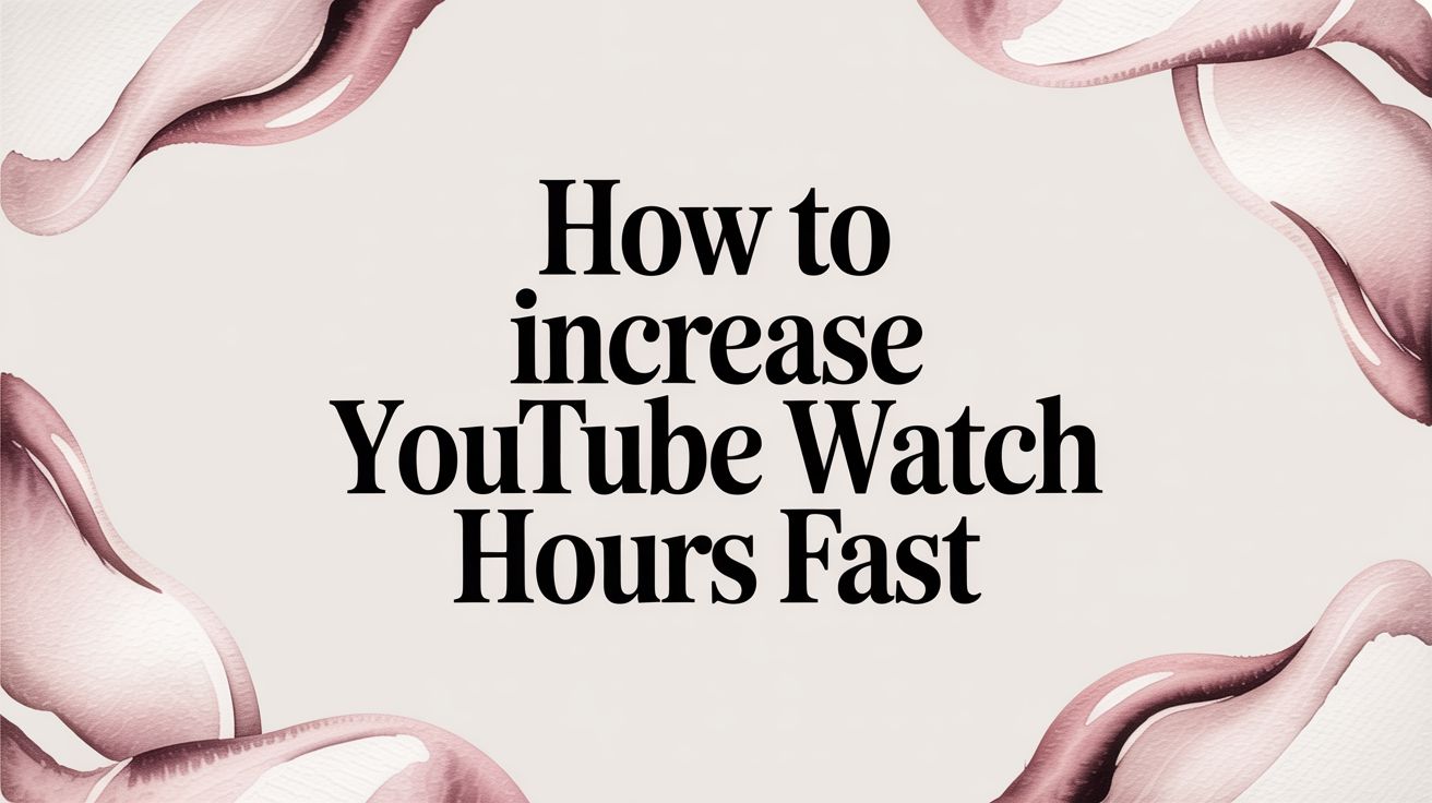 How to Increase YouTube Watch Hours Fast