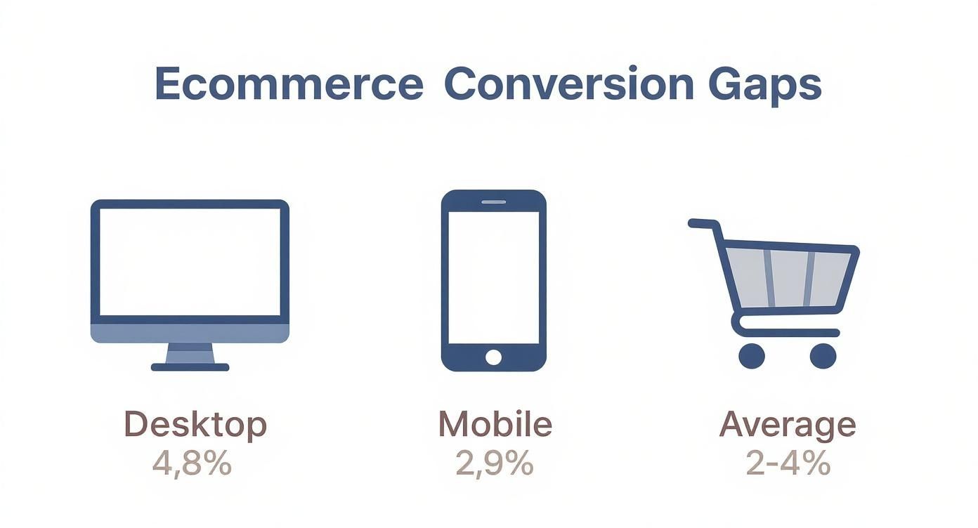 Infographic about improving ecommerce conversion rates