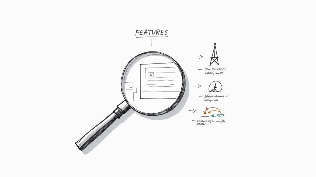 A person at a desk with multiple screens displaying webinar platform interfaces and analytics.