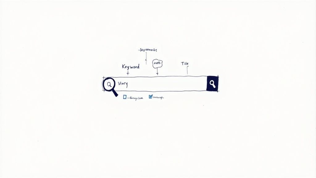 A person using a laptop with keyword research tools on the screen, illustrating the process of finding what audiences search for.