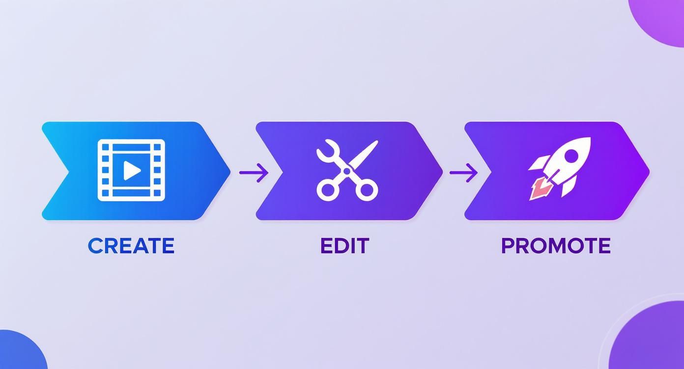 Infographic about how to create a music video for youtube