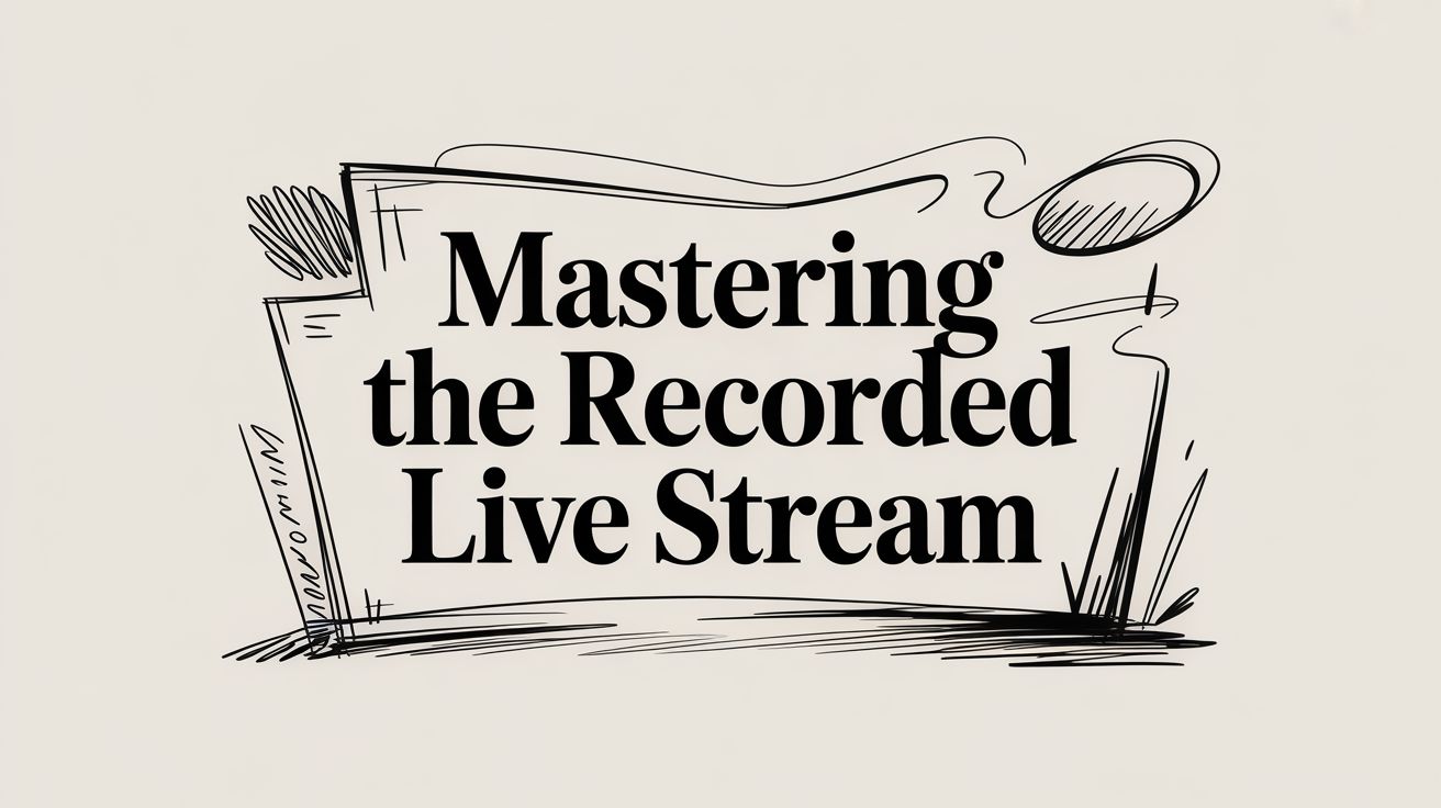Mastering the Recorded Live Stream