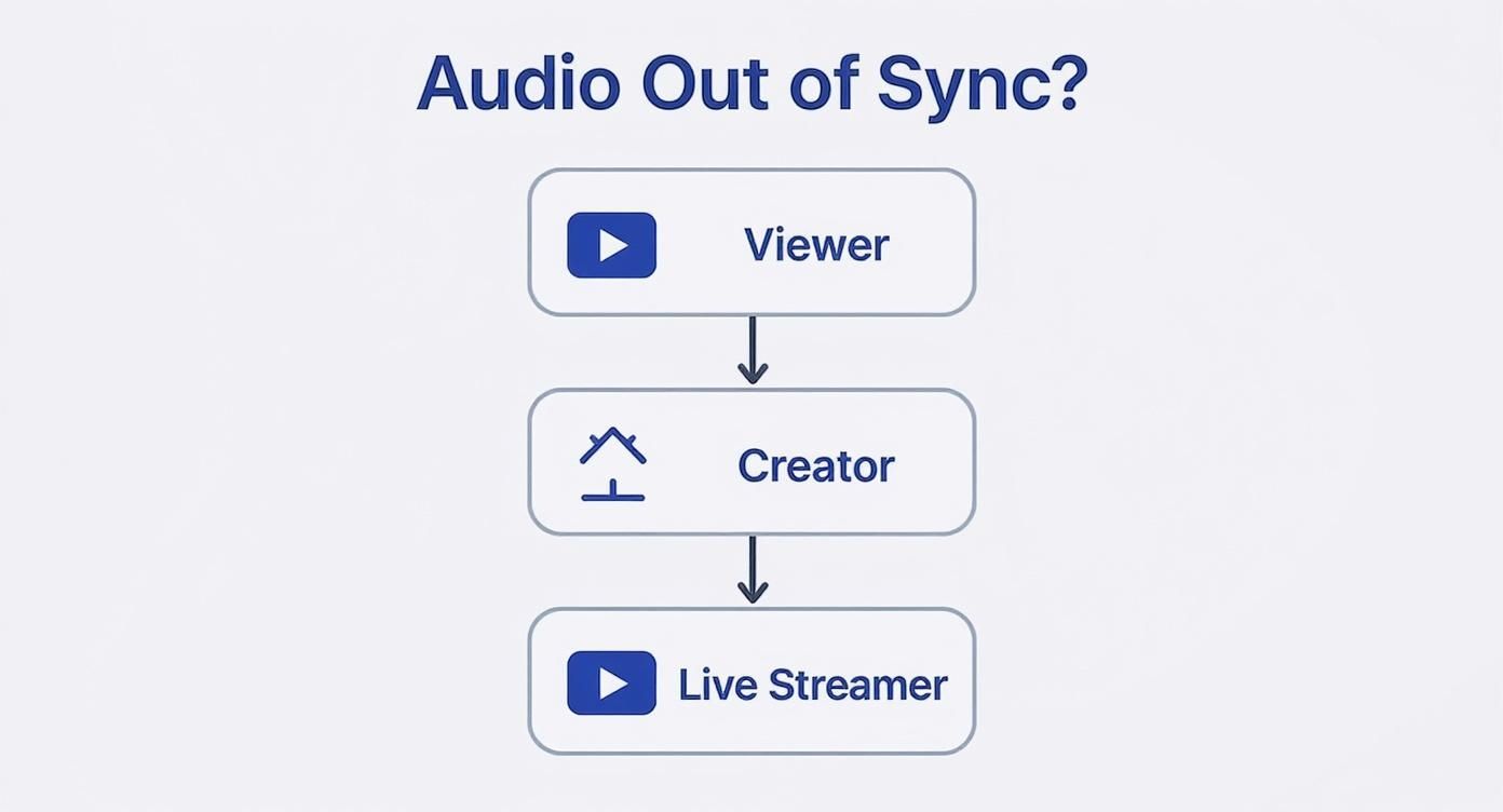 Infographic about youtube audio out of sync