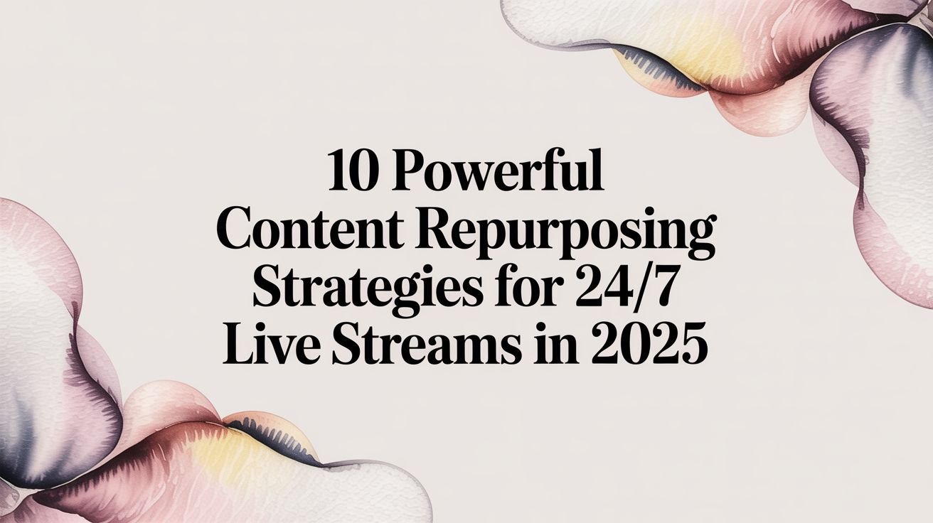 10 Powerful Content Repurposing Strategies for 24/7 Live Streams in 2025