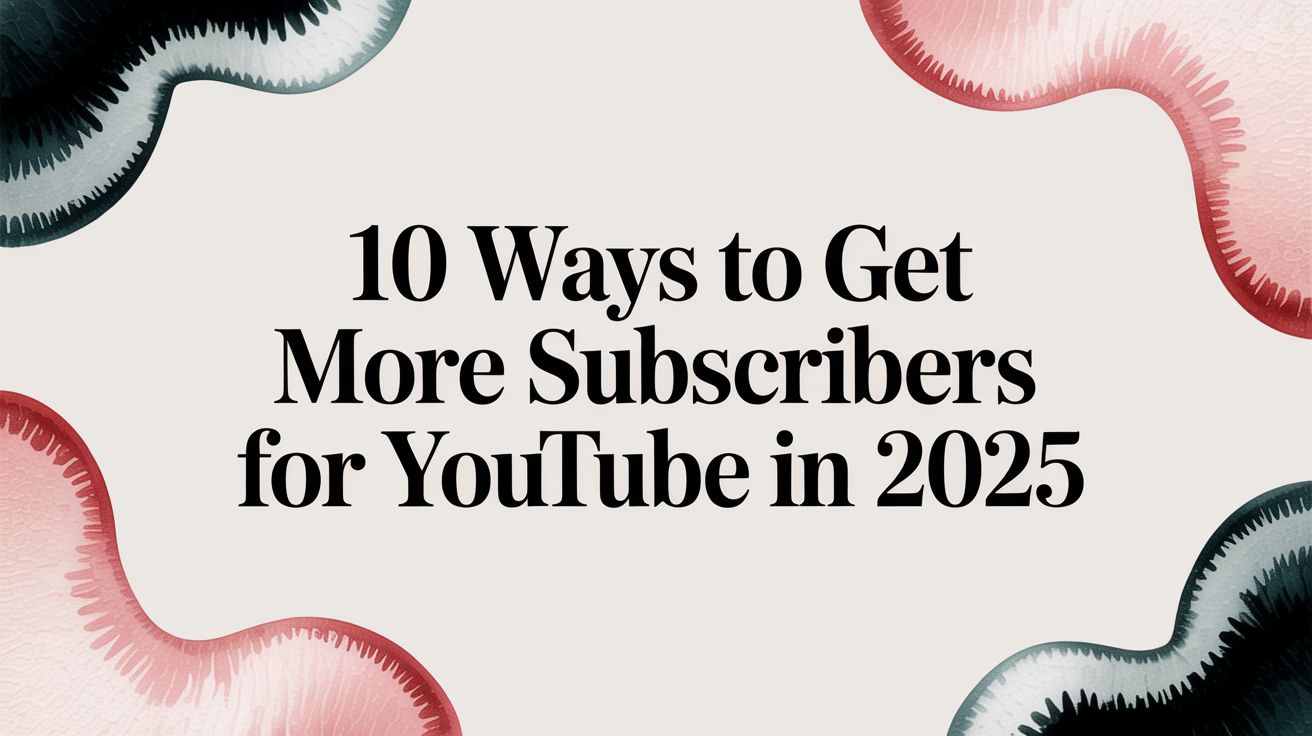 10 Ways to Get More Subscribers for YouTube in 2025