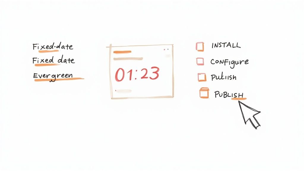 A visual representation of a countdown timer, showing the numbers ticking down.