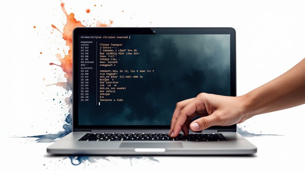 Command line interface showing an FFmpeg command for converting video.
