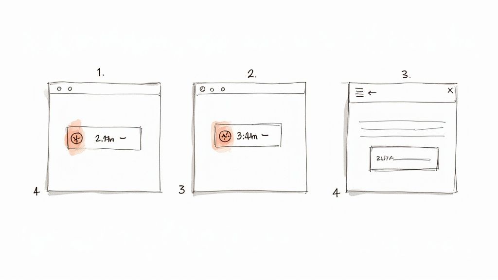 A timer placed on a website banner to increase conversions