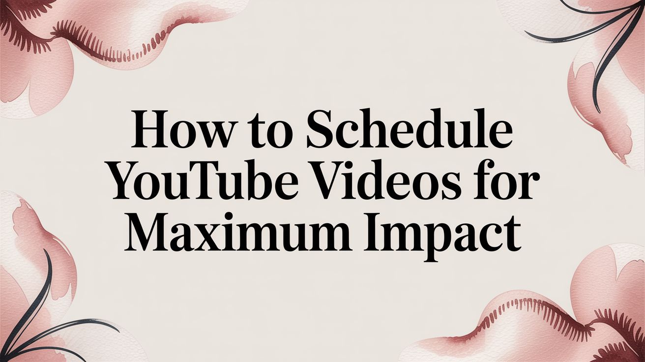 How to Schedule YouTube Videos for Maximum Impact