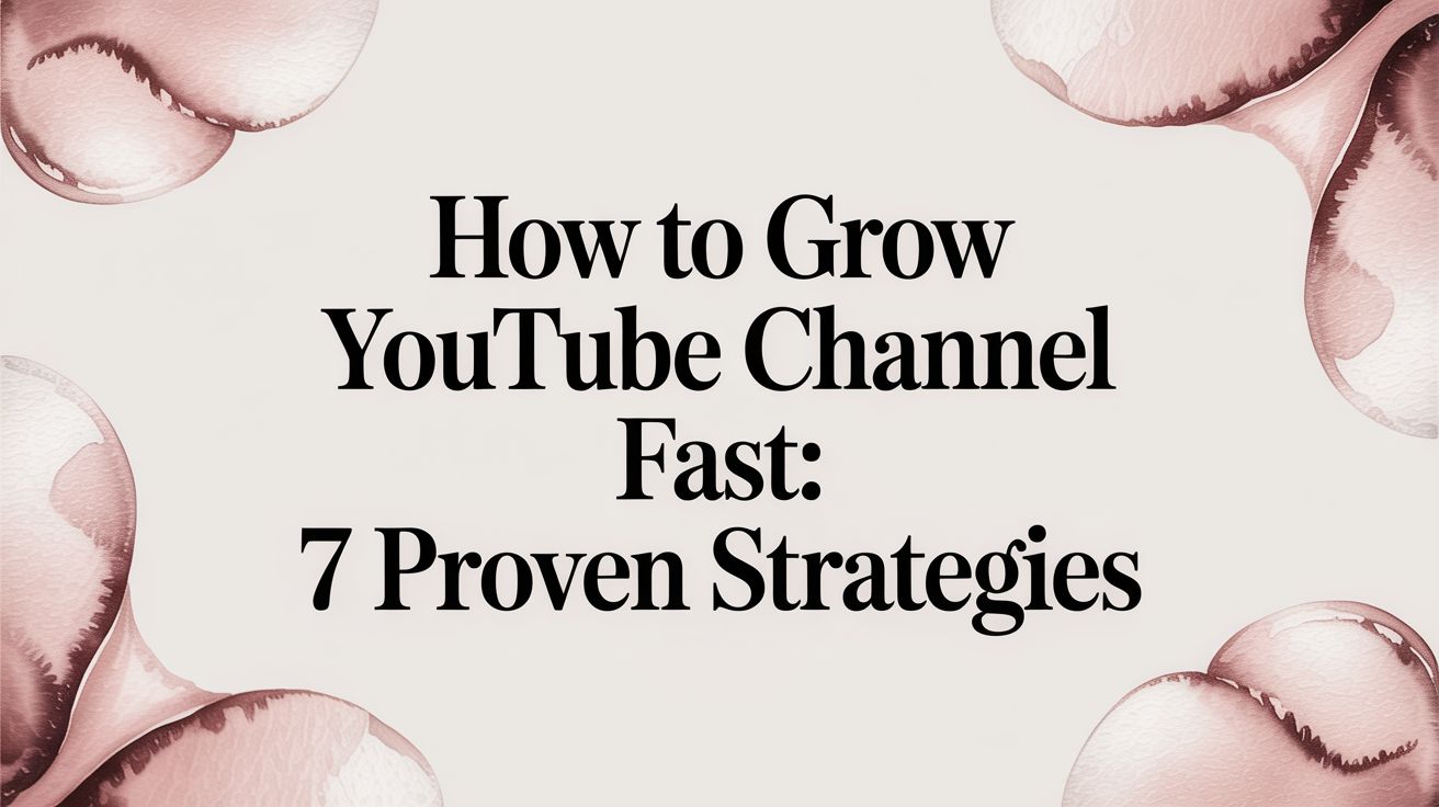 how to grow youtube channel fast: 7 proven strategies