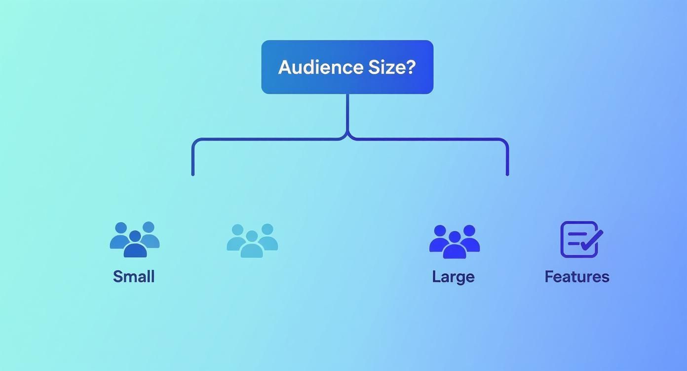 Infographic about best virtual conference platforms