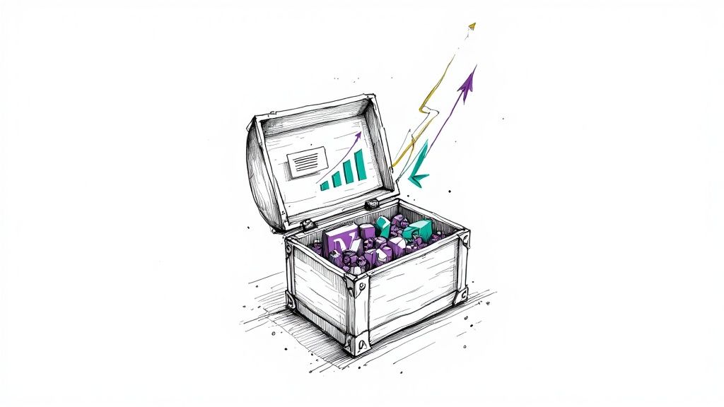 A streamer analyzing charts and graphs on multiple computer screens, representing Twitch analytics.