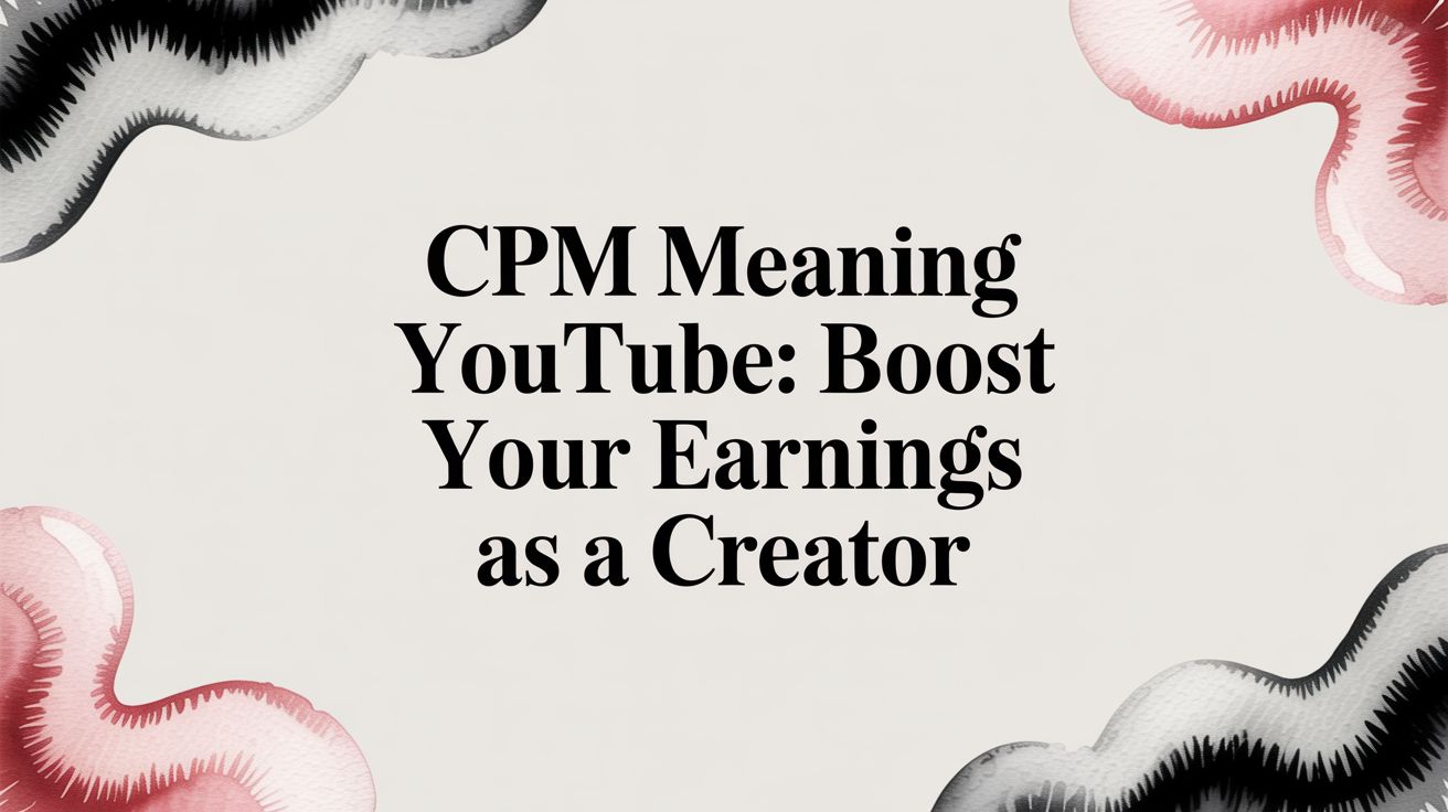 cpm meaning youtube: Boost Your Earnings as a Creator