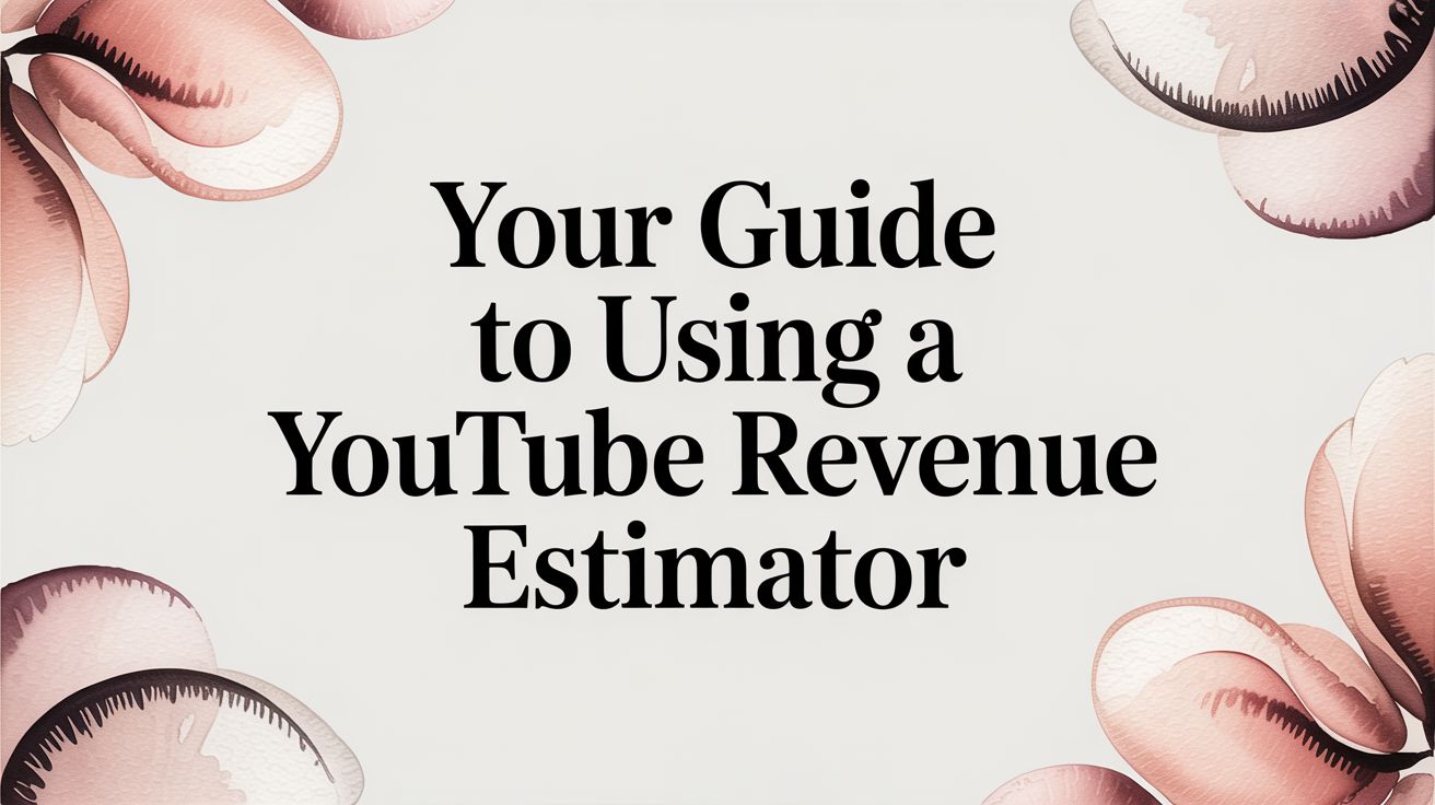 Your Guide to Using a YouTube Revenue Estimator