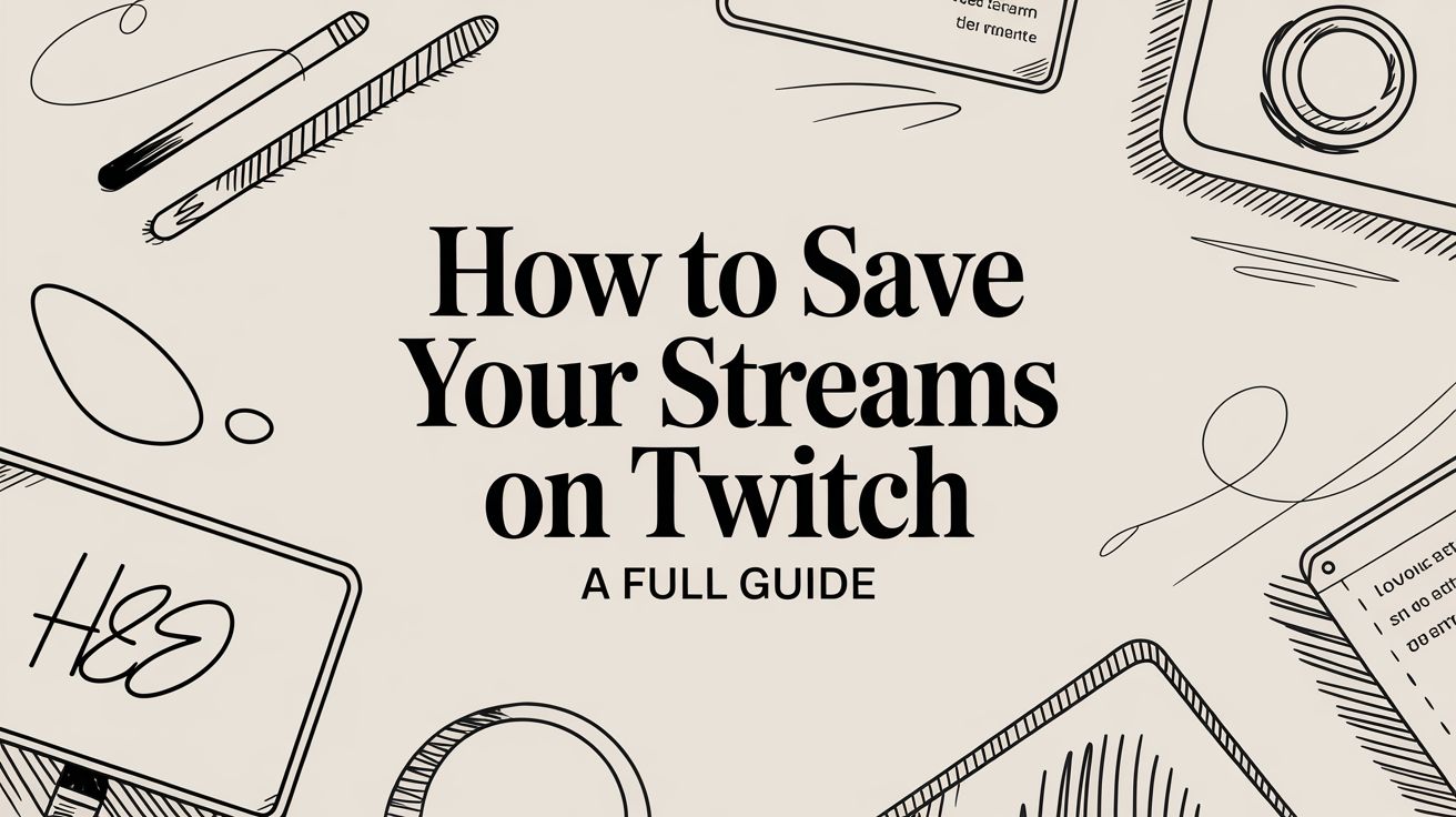 How to Save Your Streams on Twitch a Full Guide