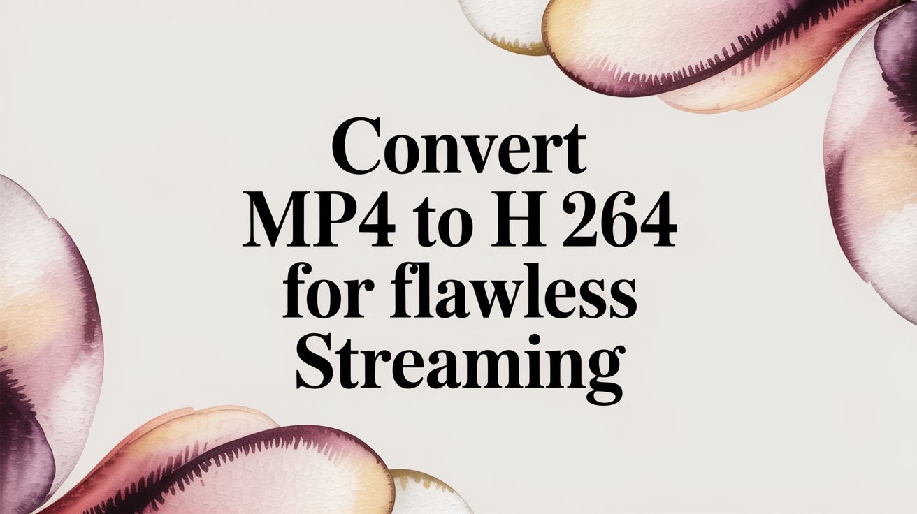 Convert MP4 to H 264 for Flawless Streaming