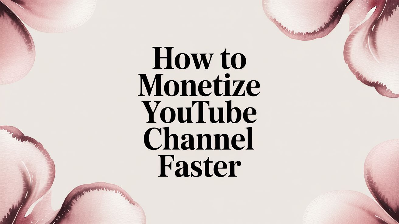 How to Monetize YouTube Channel Faster