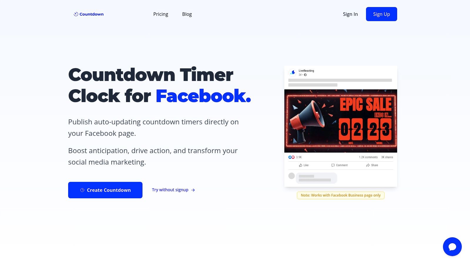 A user interface of the Countdown Timer App showing customization options for a countdown graphic