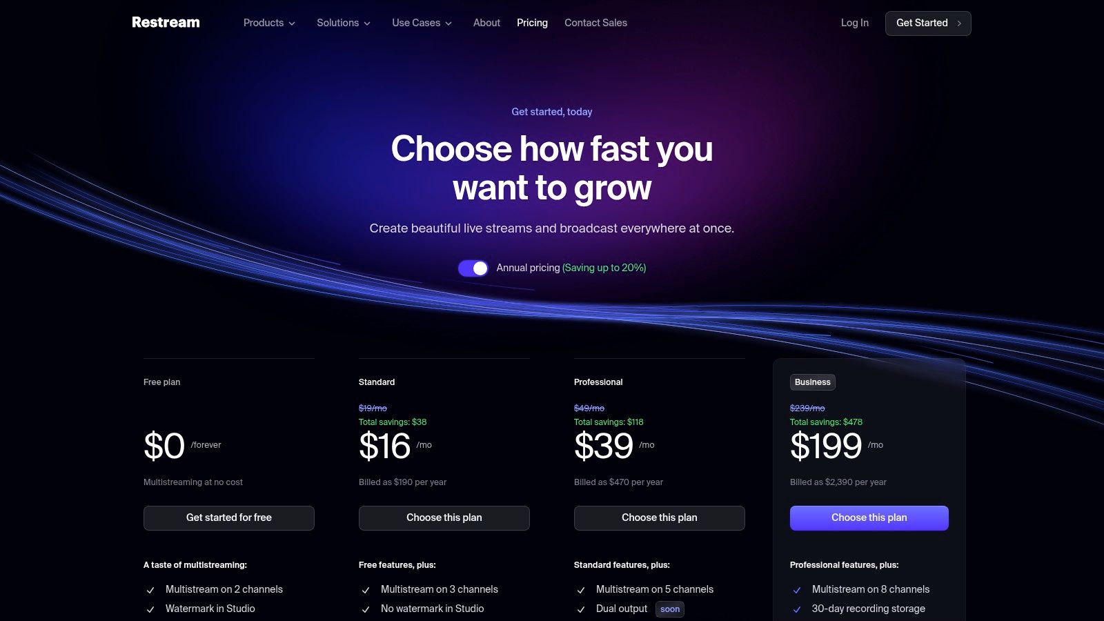 Restream (including Restream Studio)