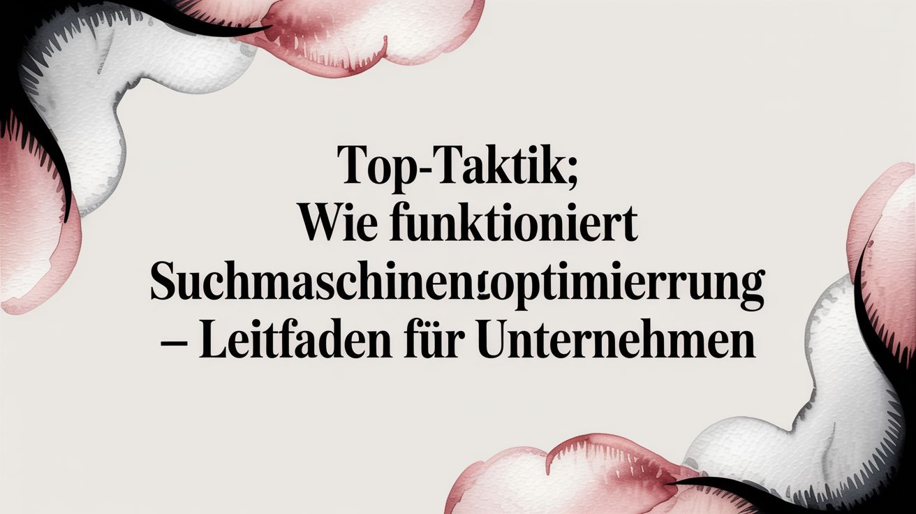Top-Taktik: wie funktioniert suchmaschinenoptimierung (seo optimierung) - Leitfaden für Unternehmen
