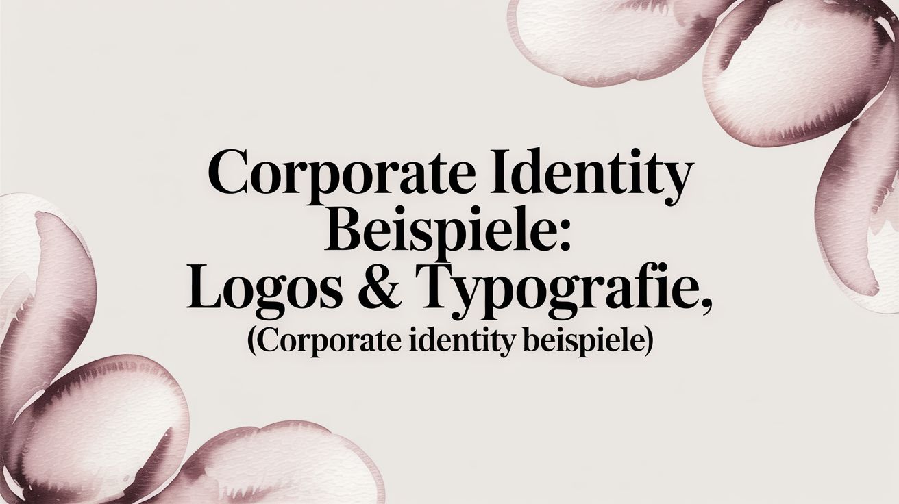 Corporate Identity Beispiele: Logos & Typografie (corporate identity beispiele)
