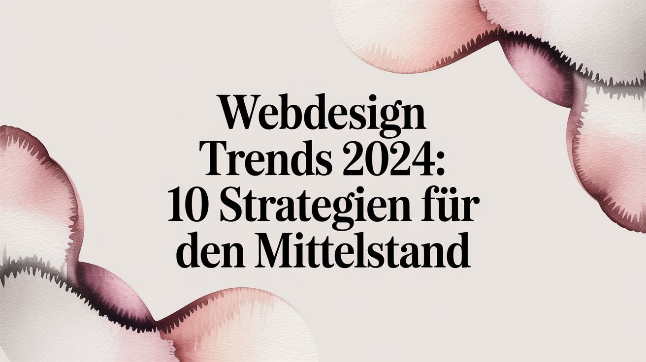 Webdesign trends 2026: 10 Strategien für den Mittelstand