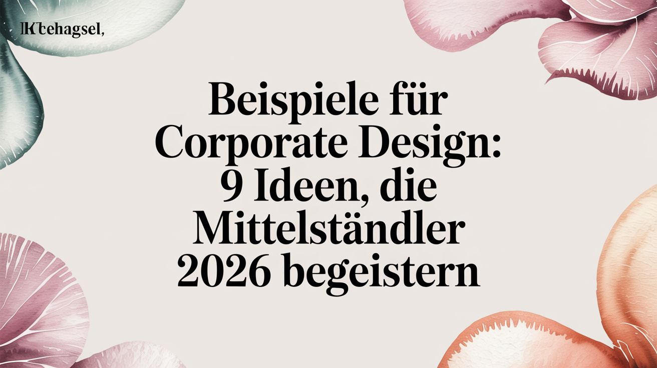Beispiele für corporate design: 9 Ideen, die Mittelständler 2026 begeistern