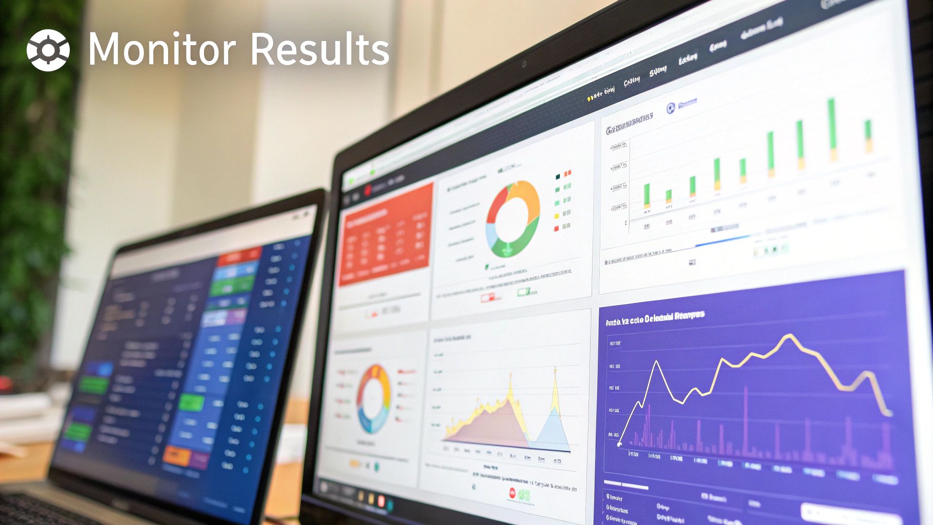 A graph showing upward trending analytics, representing successful campaign optimization and scaling.