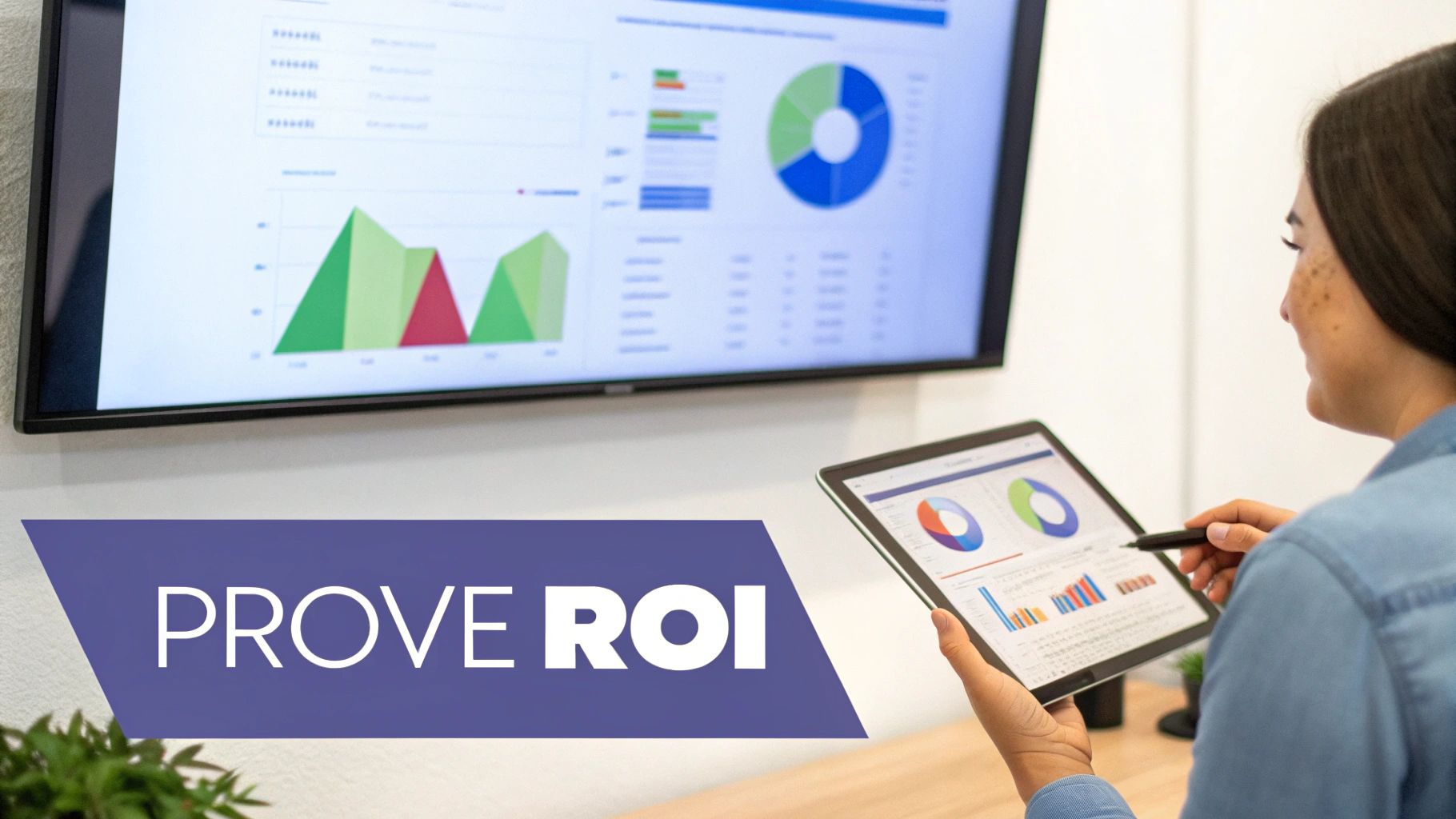 A close-up of a digital dashboard showing key performance indicators with upward trends, illustrating successful GTM impact.