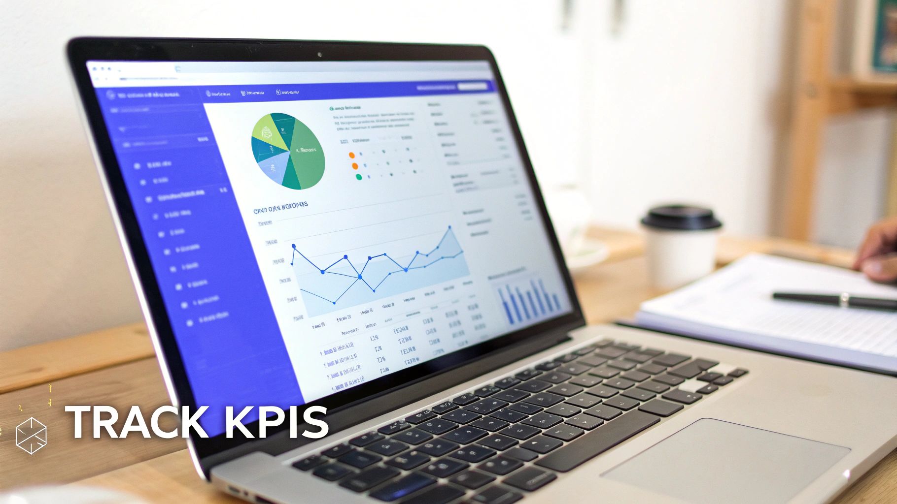 A dashboard displaying various essential RevOps metrics and KPIs, illustrating data-driven decision making.