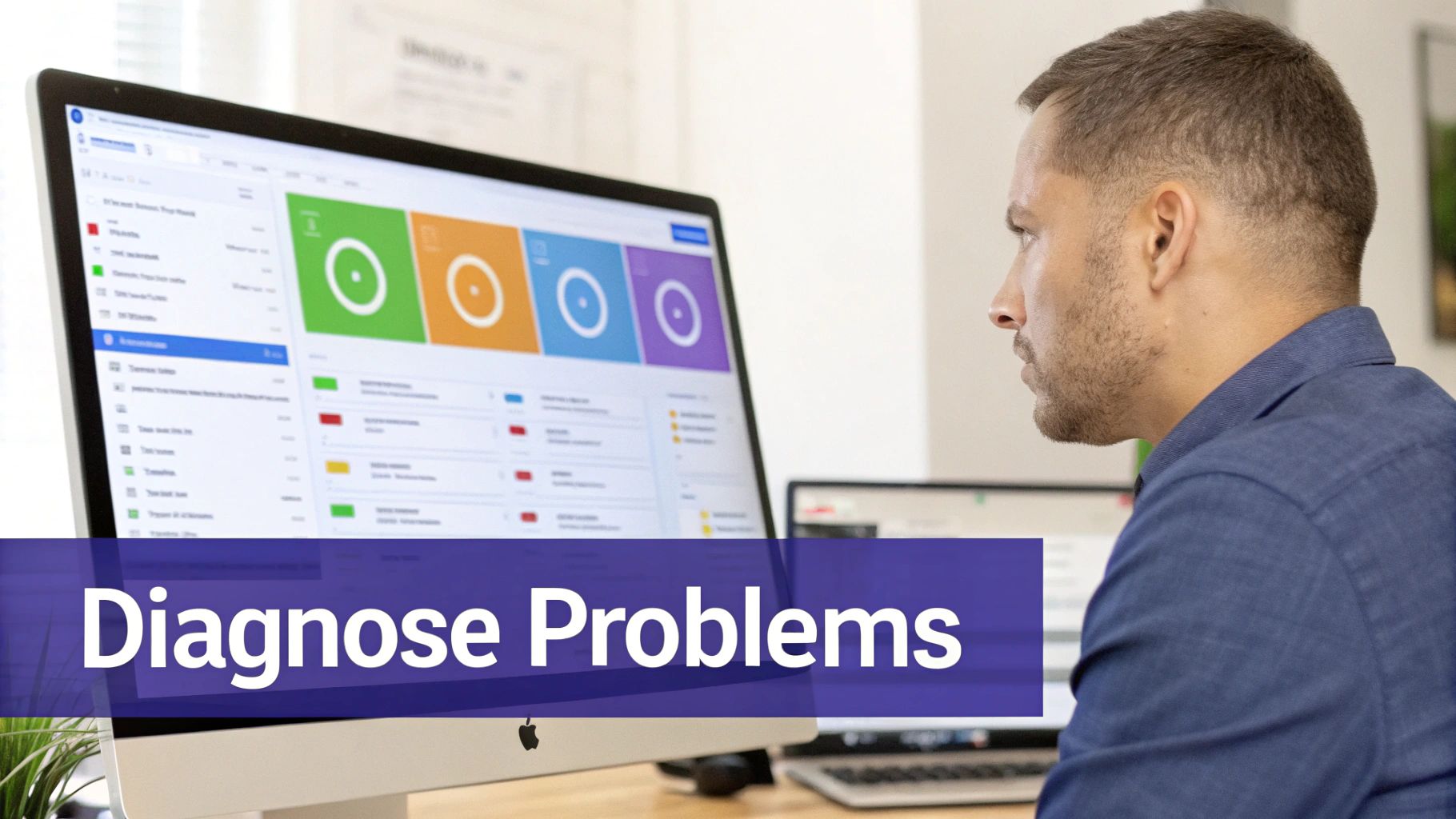 A close-up shot of a car engine with a mechanic's hand pointing out a specific, problematic part, symbolising the diagnosis of issues within a sales engine.