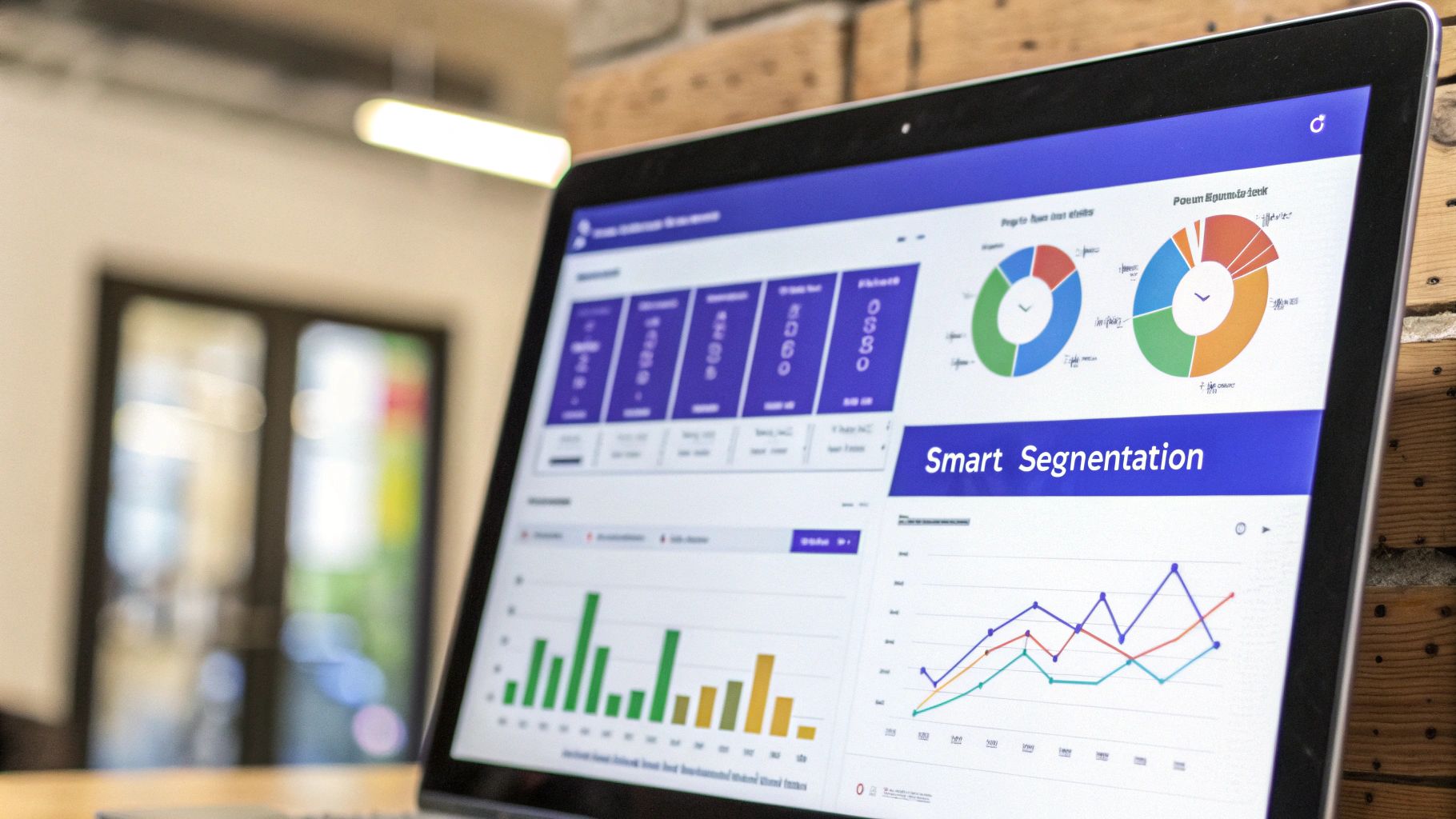 A digital interface showing colourful, overlapping circles representing different audience segments for an email ad campaign.