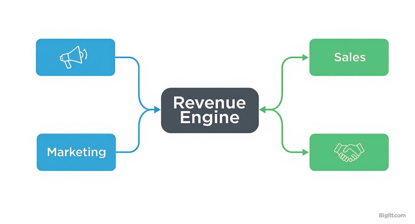Infographic about what is sales and marketing
