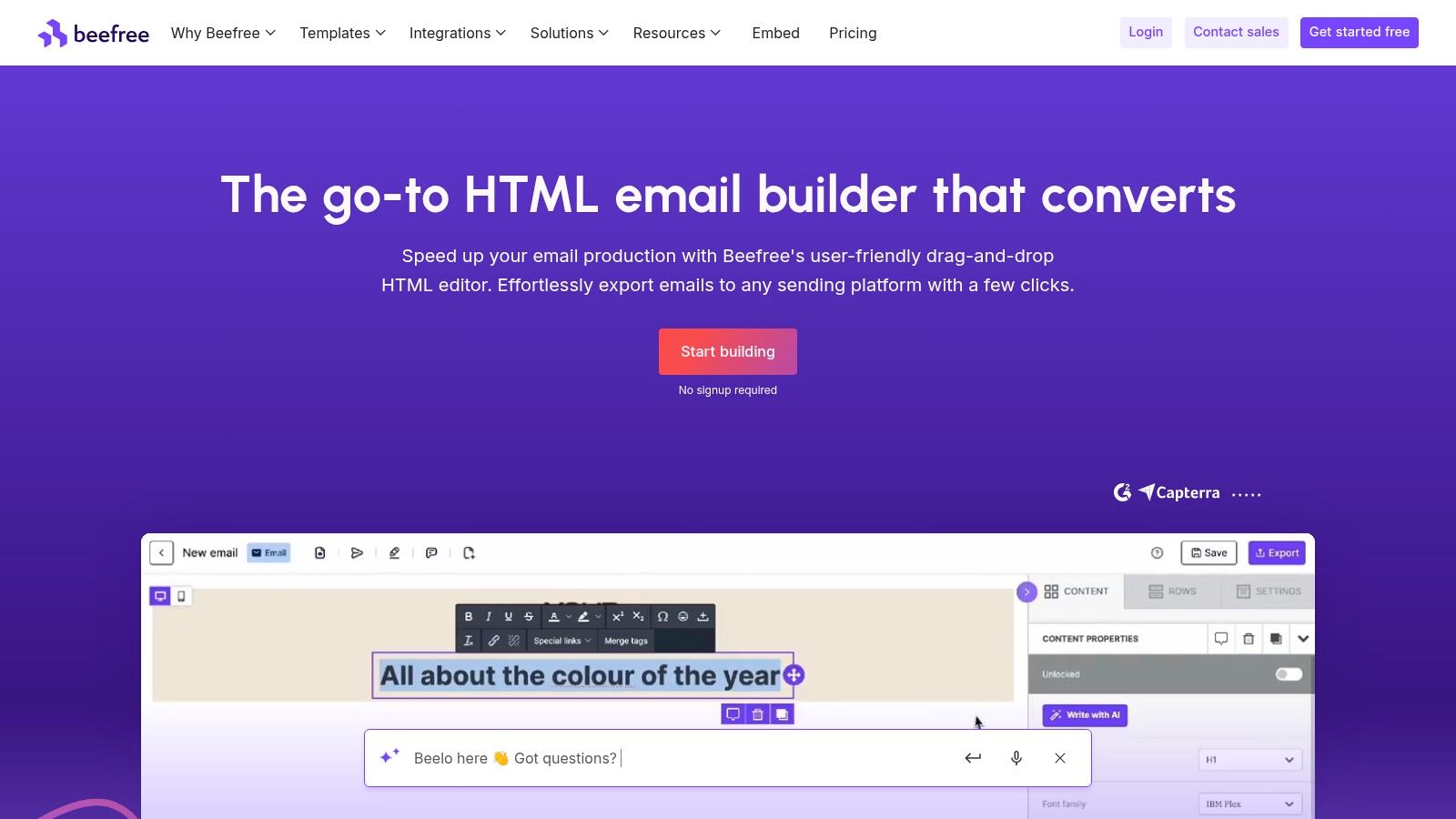 Beefree (formerly BEE) – Templates & Builder